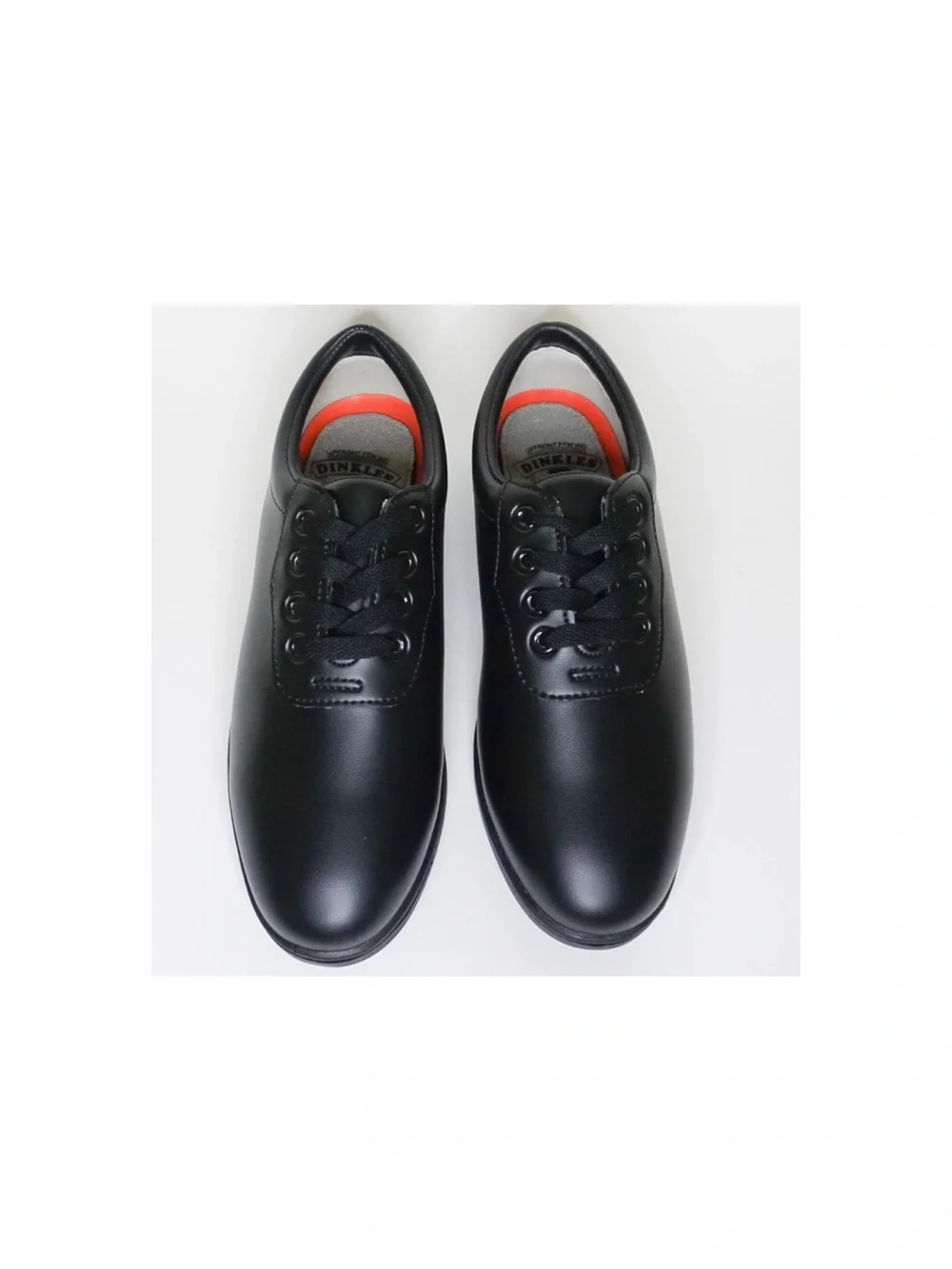 Dickies Black Lace-Up Derby Shoes with Red Lining